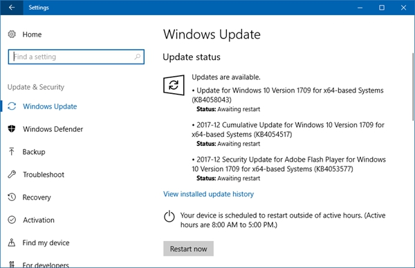 微軟發布Windows 10創意者更新秋季版補丁